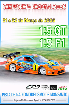 1ª Prova do Campeonato Nacional 1/5 TC e Trofeu 1/5 F1